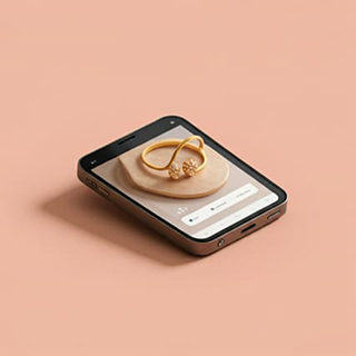 Gold Ring on Phone